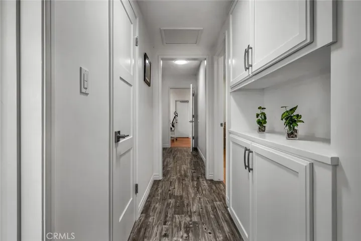 Great storage in bedroom hallway.