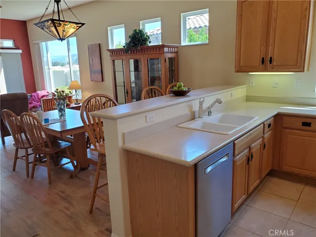kitchen and dining area