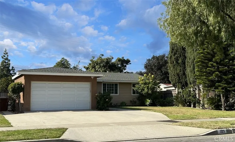 Front View with widened driveway
