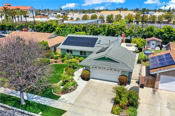 An aerial view of the property