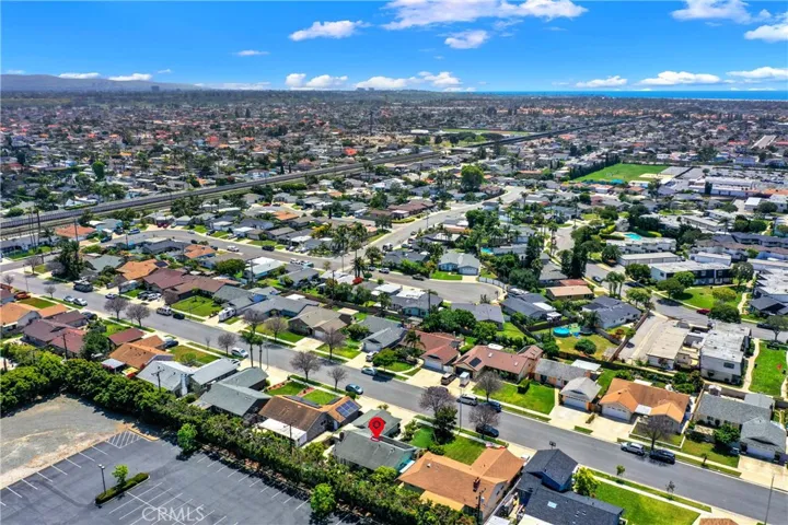 Aerial view of the property location