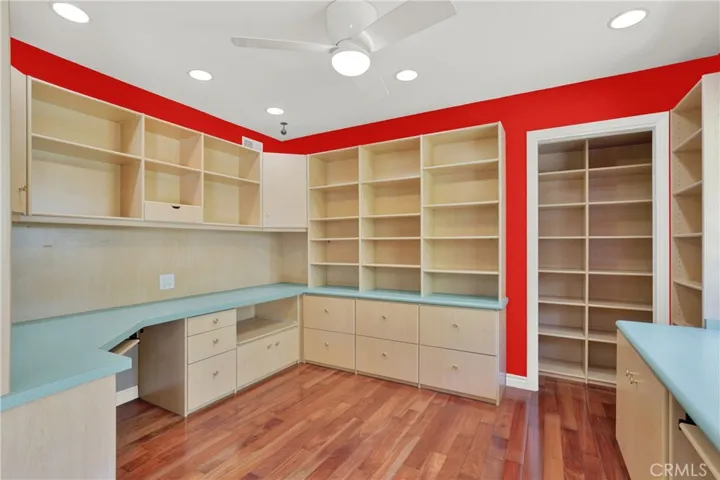 Built-ins in the 4th bedroom being used as an office
