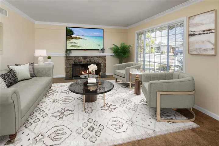 Living Room virtually staged