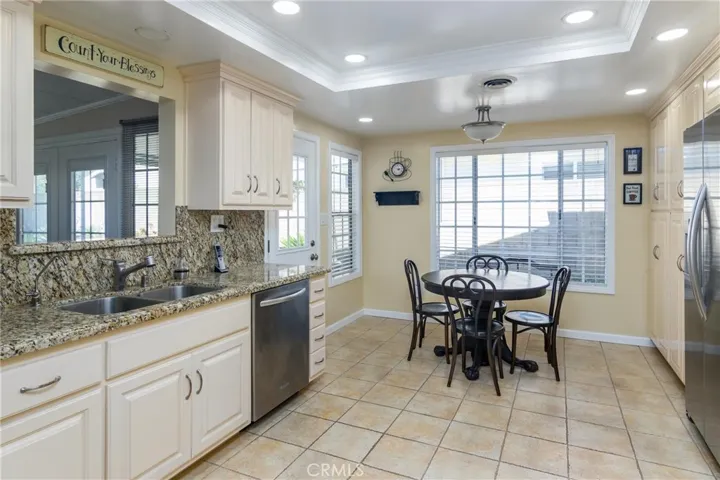 Eat-in Kitchen with pass through window to the Family Room