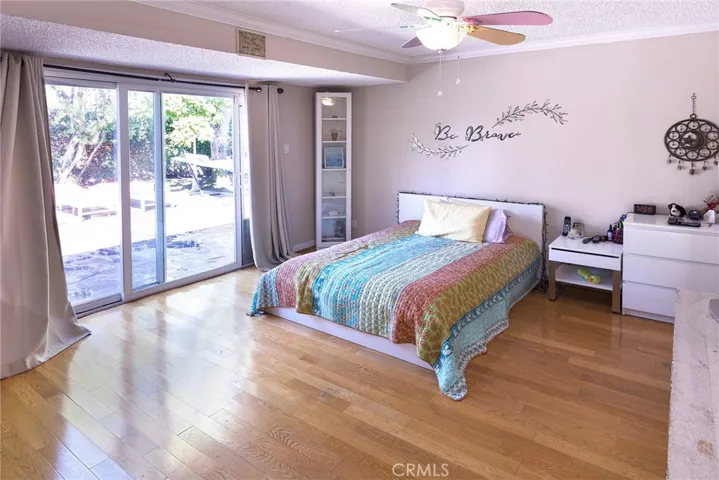 Large oversized Bedroom opens to backyard patio