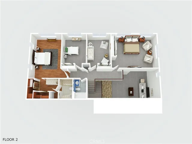 2nd Floor - 3D Floor plan