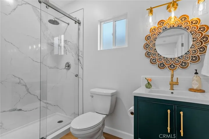 Spacious walk in shower