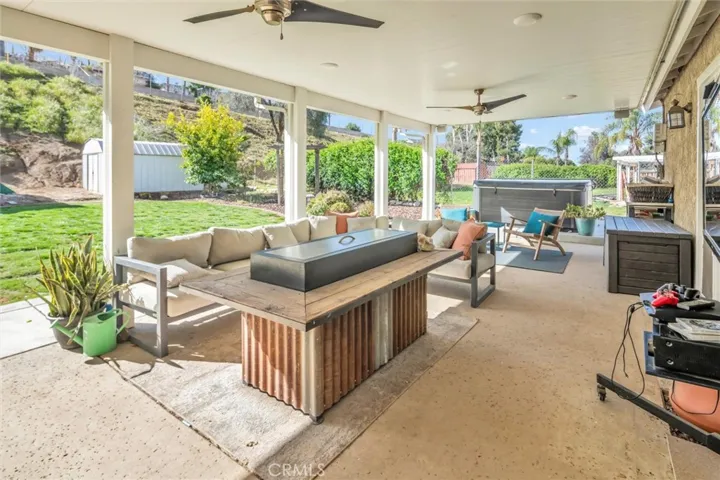 Patio with spa