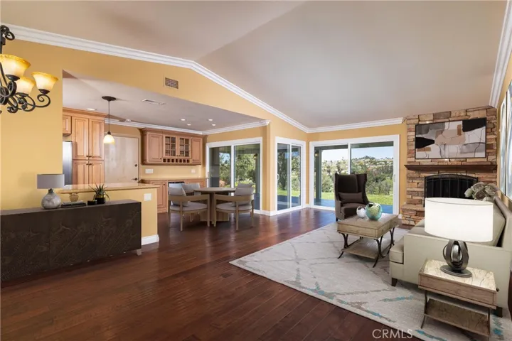 Family room virtually staged
