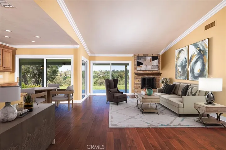 Family room virtually staged