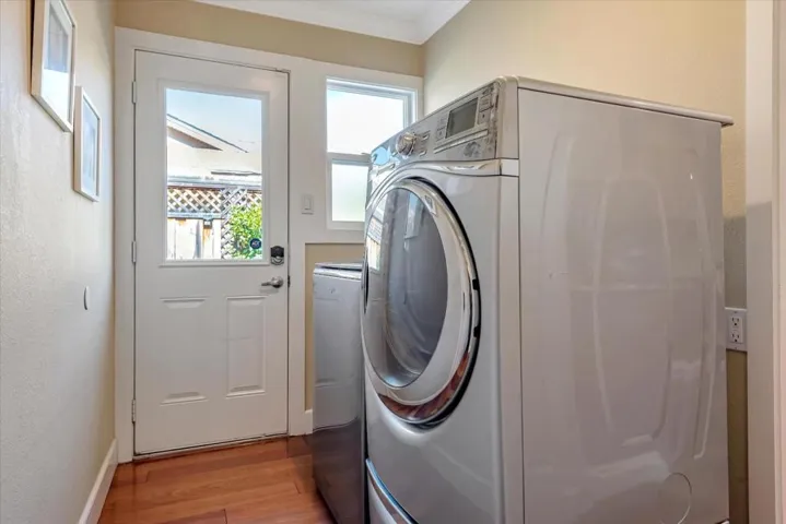 Inside laundry and sink.