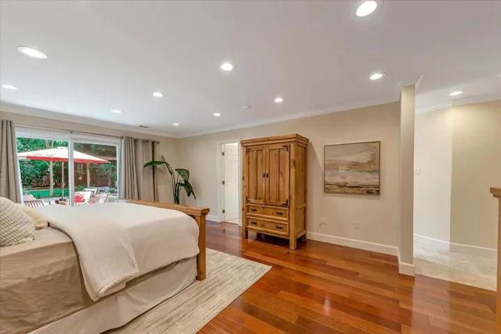 Beautiful cherry floors and lots of space in the primary.