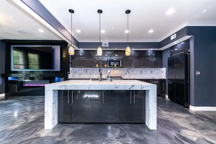 View of kitchen from dining