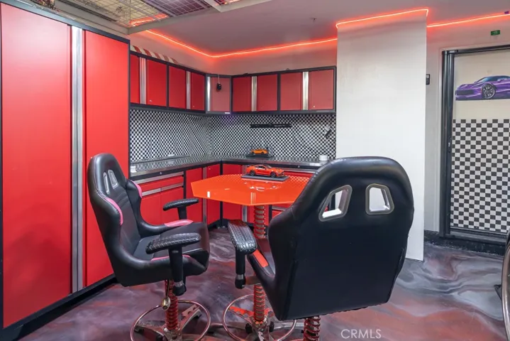 Metal workbench & Epoxy Flooring