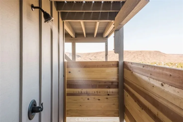 Outdoor shower with view