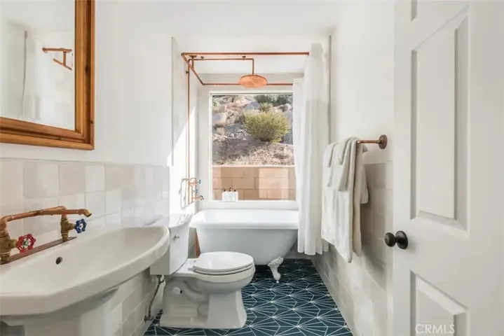 Master bath with clawfoot tub