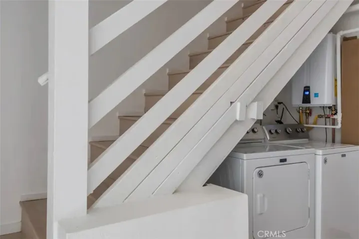Tankless water heater and washer dryer