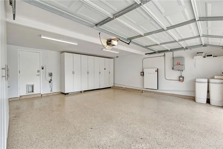Garage with Built-in Cabinets