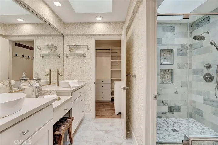 Primary Bath and Glass enclosed Shower
