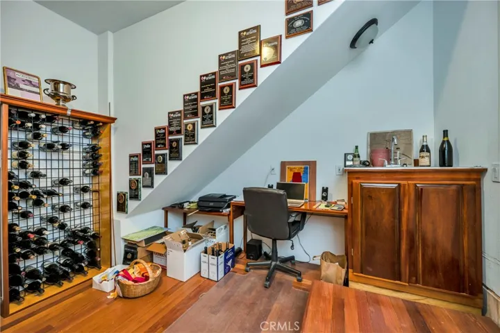 Downstairs wine cellar/office