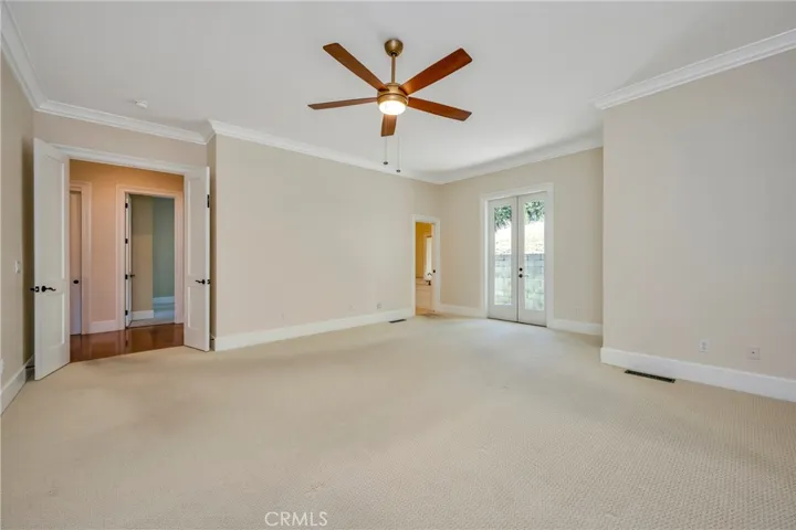 French doors into primary suite