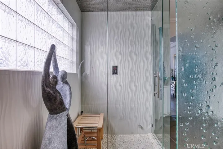 Steam shower in master bathroom