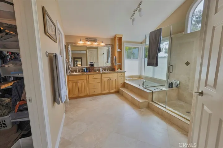 Closet in the primary bath