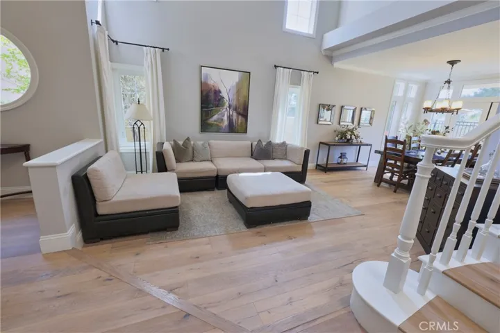 The living room/ dining room combination offers lots of possibilities.