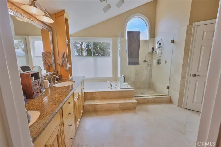 Primary bath with tub and large shower