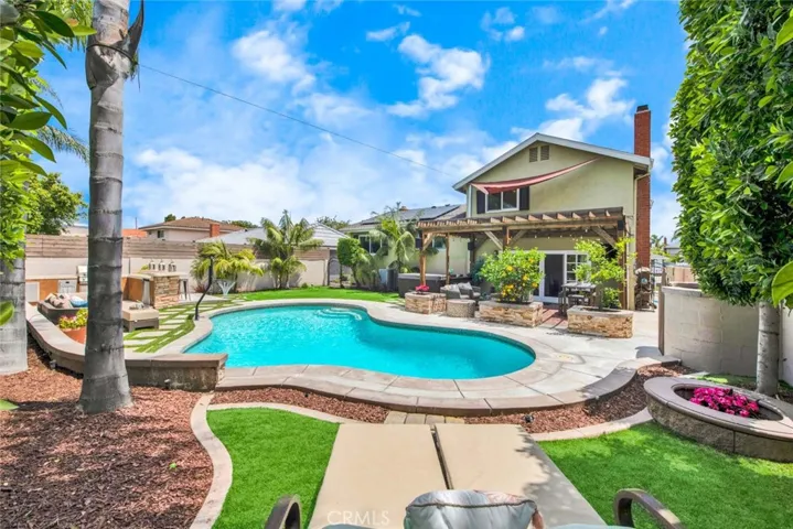 Unparalleled Resort-Style Backyard With Pool, Spa, Built In Barbeque