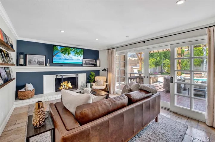 Downstairs Family Room With Slider To Backyard