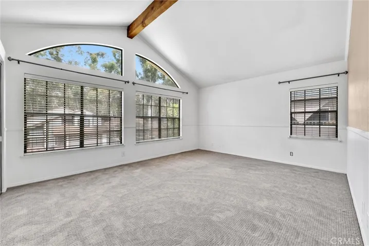 Large Fourth Bedroom with Open Beam Cathedral Ceiling