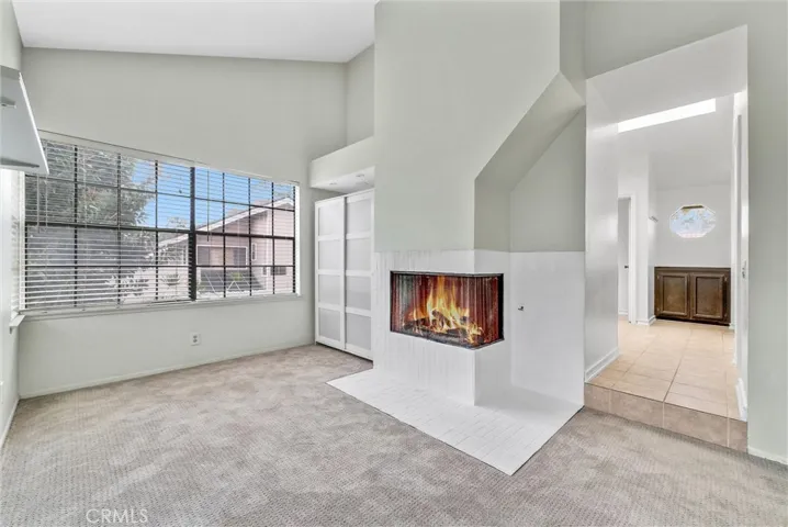 Large Primary Suite Sitting Area with Gas Fireplace