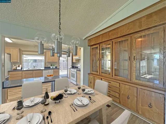 virtually staged dining area