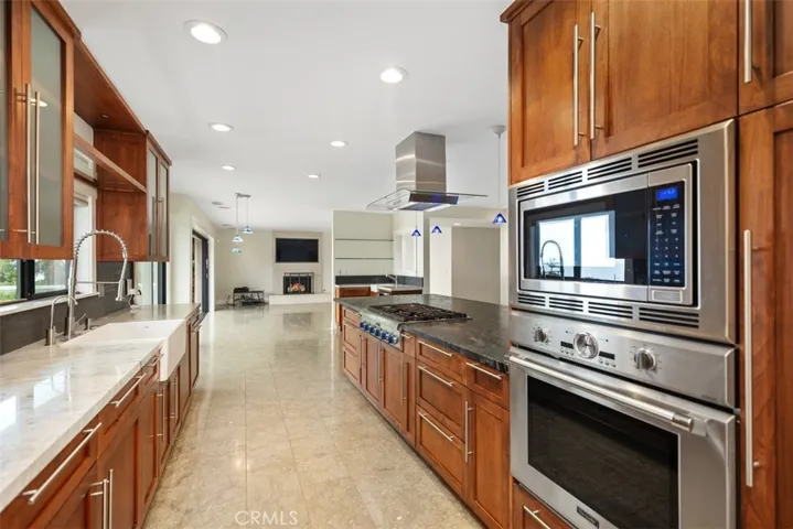 Custom kitchen cabinetry and top of the line appliances.