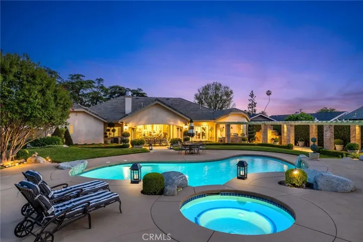 Overlooking the pool to the main house.