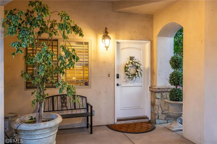 Casita covered porch and entry door.