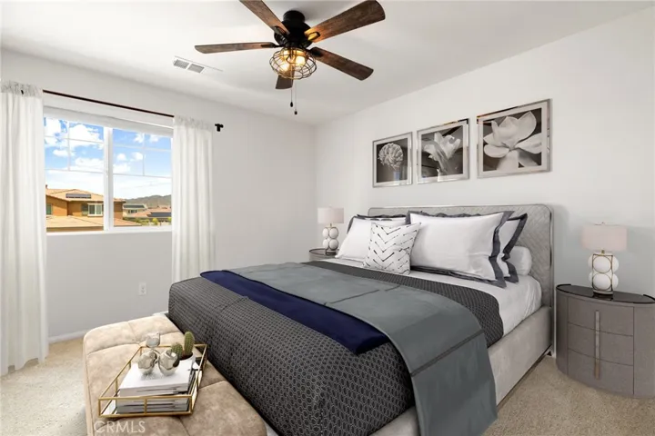 Virtually staged - Upstairs: 3rd secondary bedroom