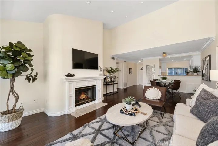 Living Room view towards Entrance and Kitchen