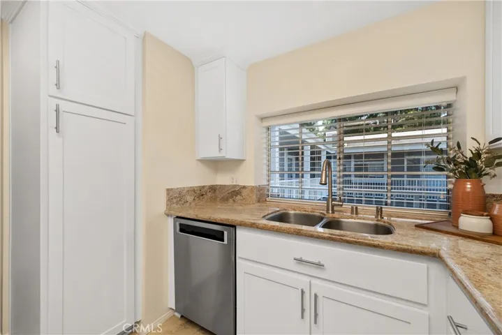 Kitchen with Courtyard Window Views