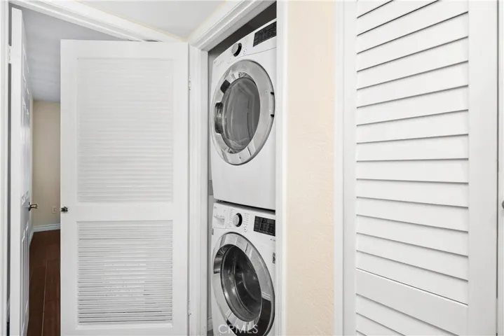 Stackable Laundry in Hallway