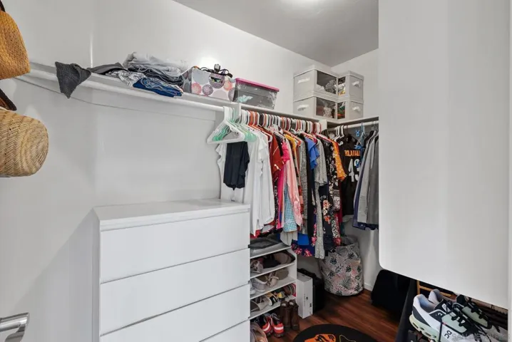 Large walk-in closet in the primary bedroom