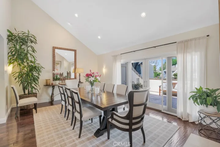 Dining room with spacious balcony area
