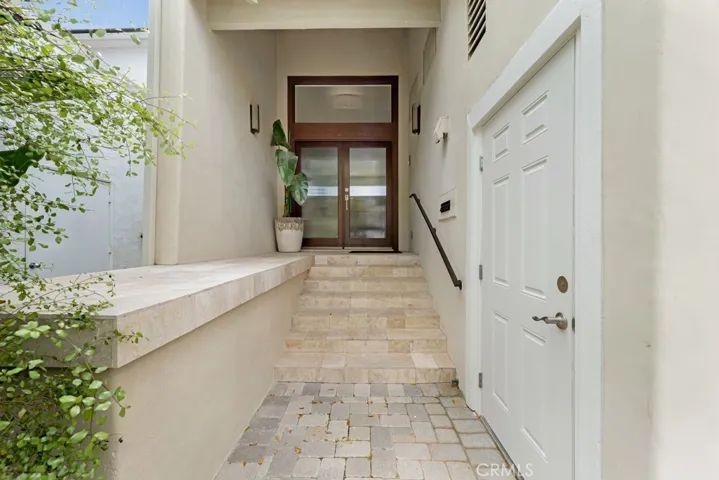 Front entry with glass  double door