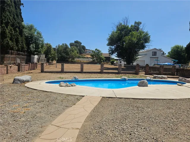 Pool cross fenced