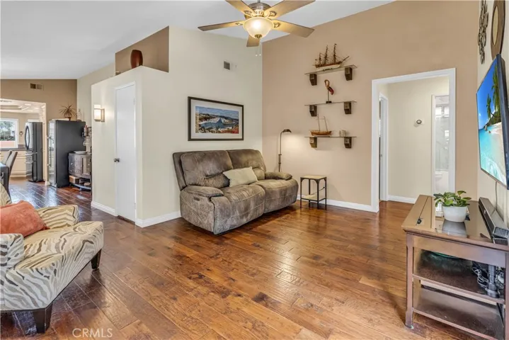 Den open to kitchen area