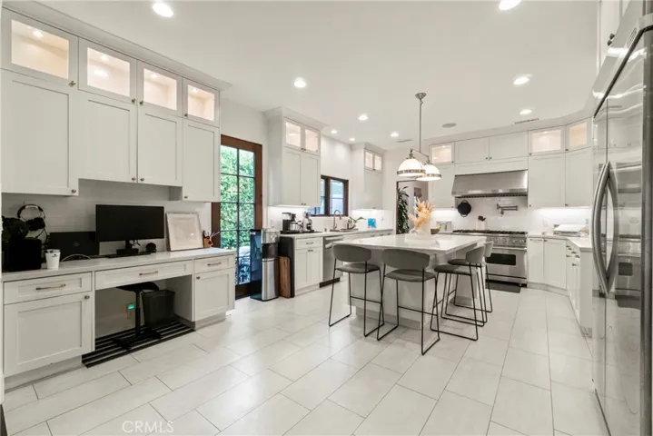kitchen with office nook