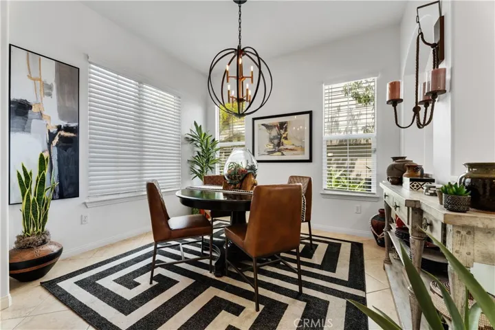 Spacious dining room.