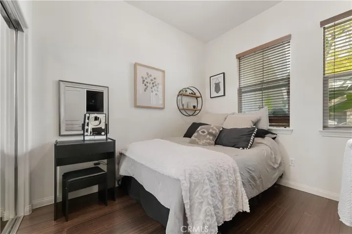 Bedroom #2 that faces the front courtyard.