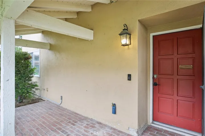 Front Door and Patio Area